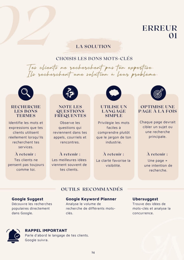 Erreur 1 - Solution