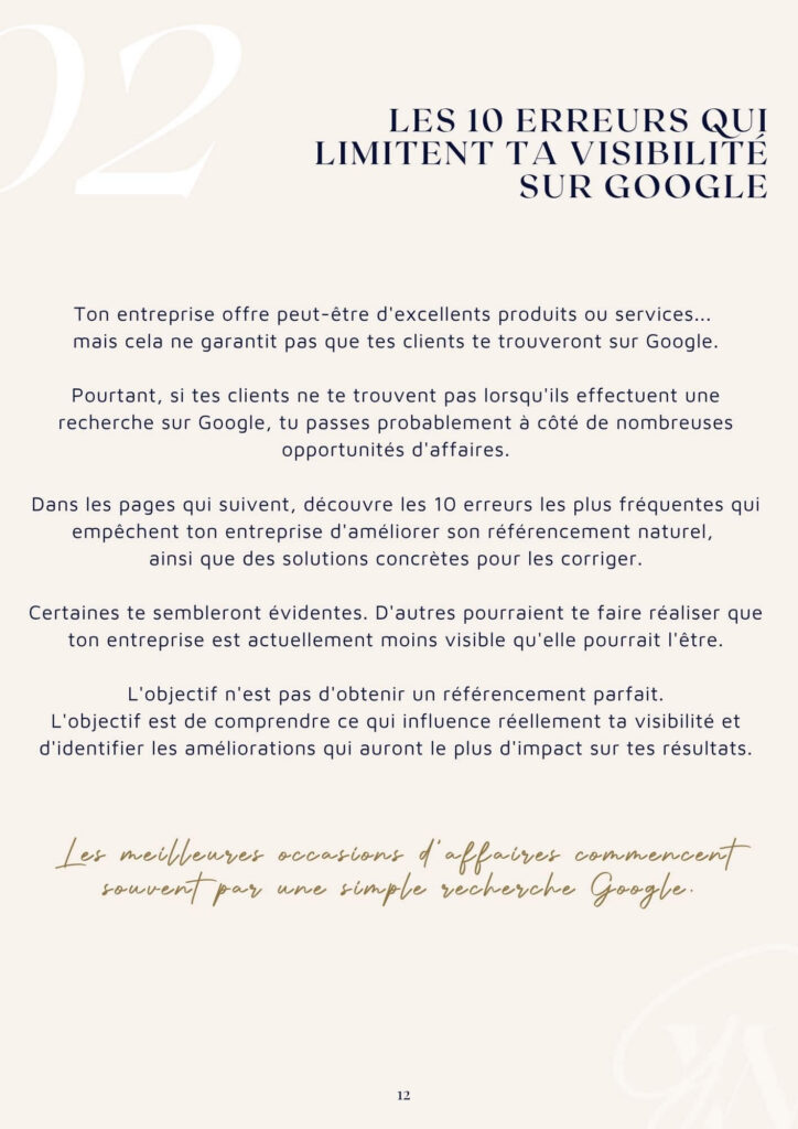 Les Essentiels du SEO pour entrepreneurs_10 erreurs
